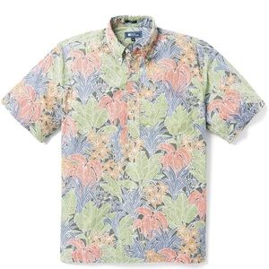Reyn Spooner Men’s Modern Hawaiian Shirt Size Medium Short Sleeve Tailored Fit